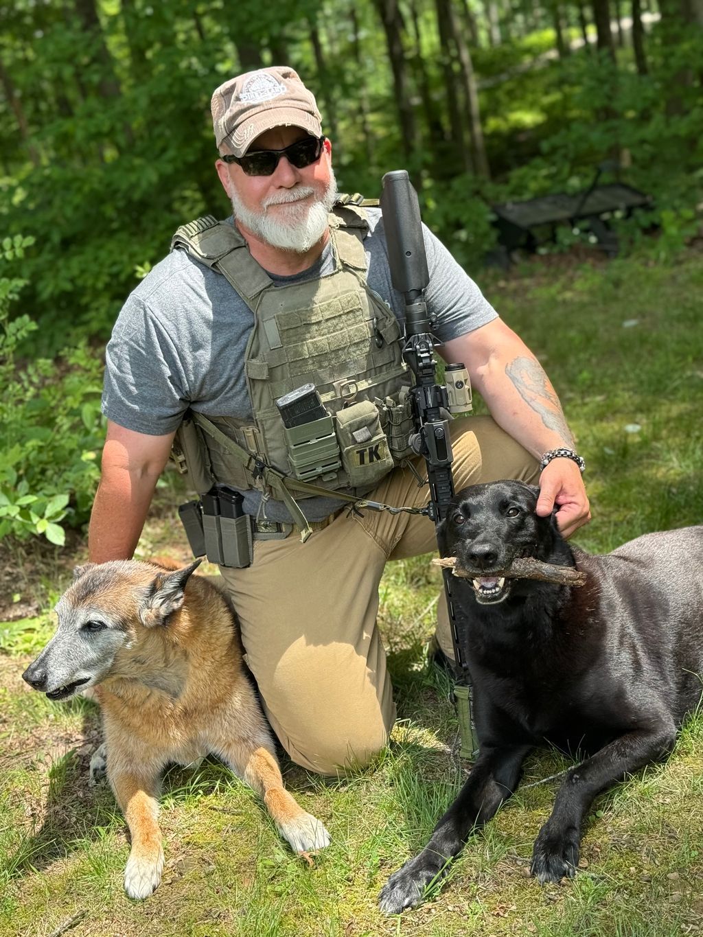 Photo of Joey and his dogs