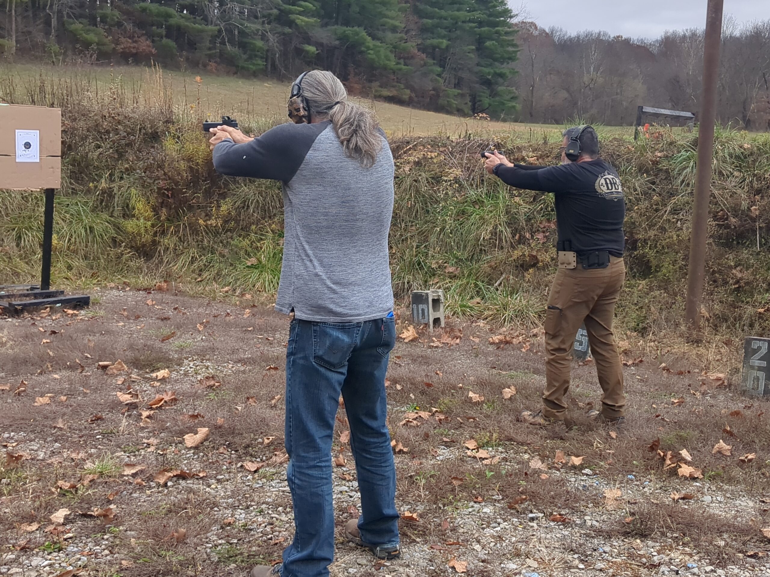 Students shooting targets