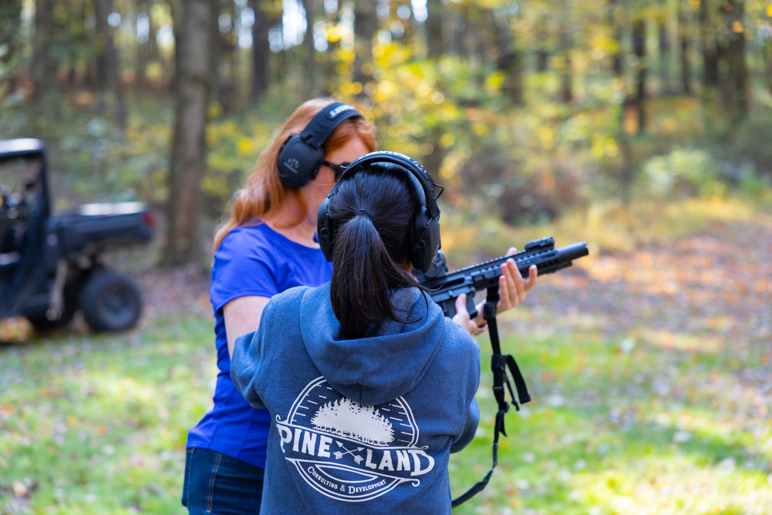 Women using rifle 